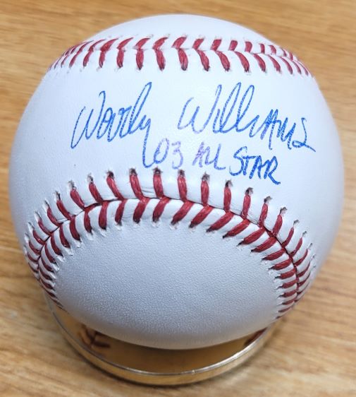 Autographed WOODY WILLIAMS "03 All Star" Official Major League Baseball
