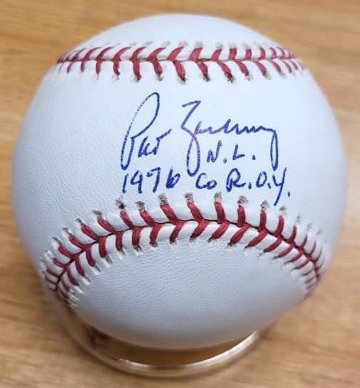 Autographed PAT ZACHRY "1976 CO NL ROY" Offical Major League Baseball