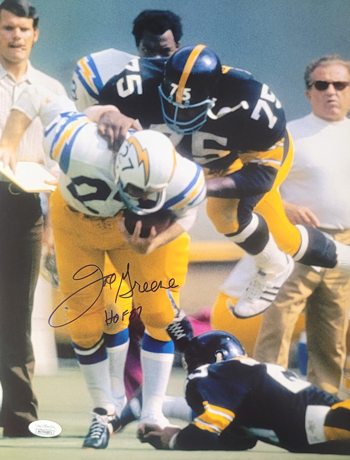 Autographed Joe Greene Pittsburgh Steelers 11x14 Photo with JSA COA