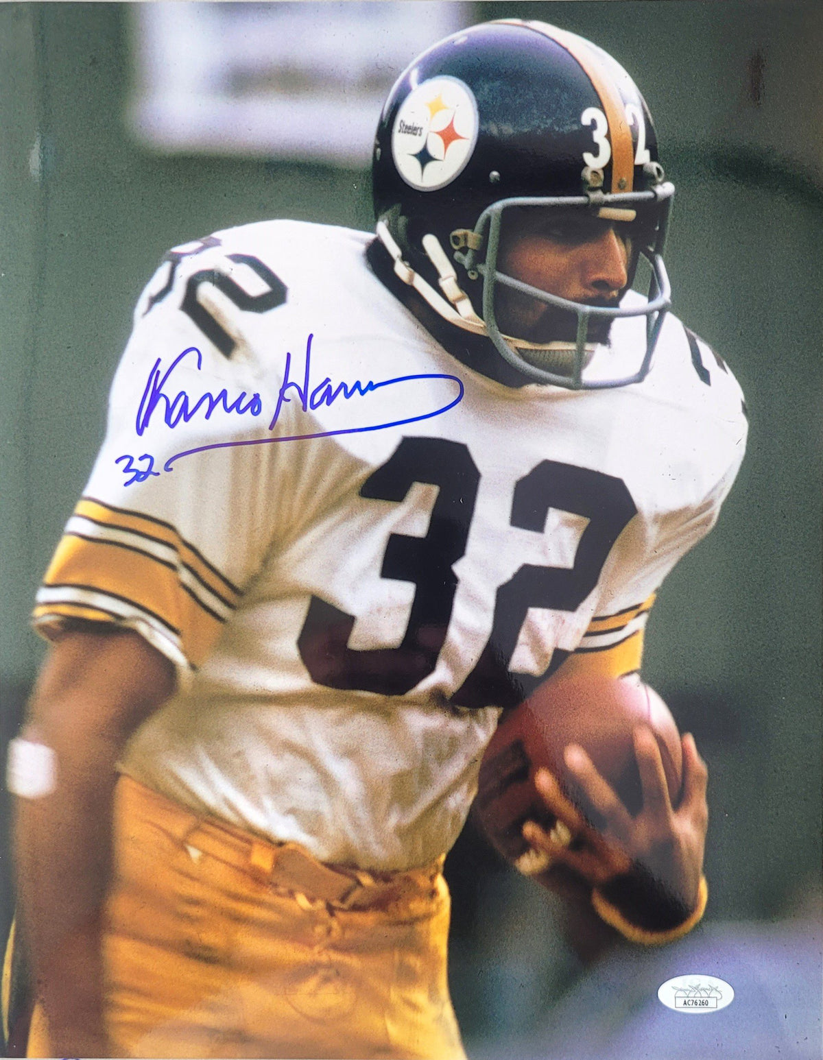 Autographed FRANCO HARRIS 11x14 Pittsburgh Steelers Photo JSA
