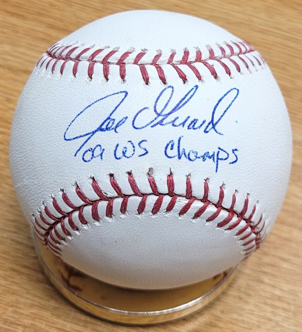 Autographed JOE GIRARDI "09 WS Champs" Official Major League Baseball