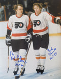 Autographed Bobby Clarke & Bill Barber Philadelphia Flyers  11x14 Photo JSA