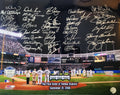 YANKEE STADIUM FINAL GAME 16x20 Photo 38 Signatures including Kubek, Raines, Richardson etc.