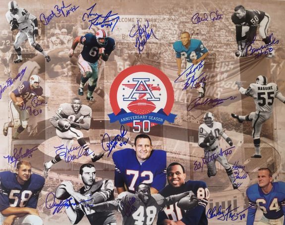 Autographed Buffalo Bills 50th Anniversary Season 16x20 Photo 17 Signatures