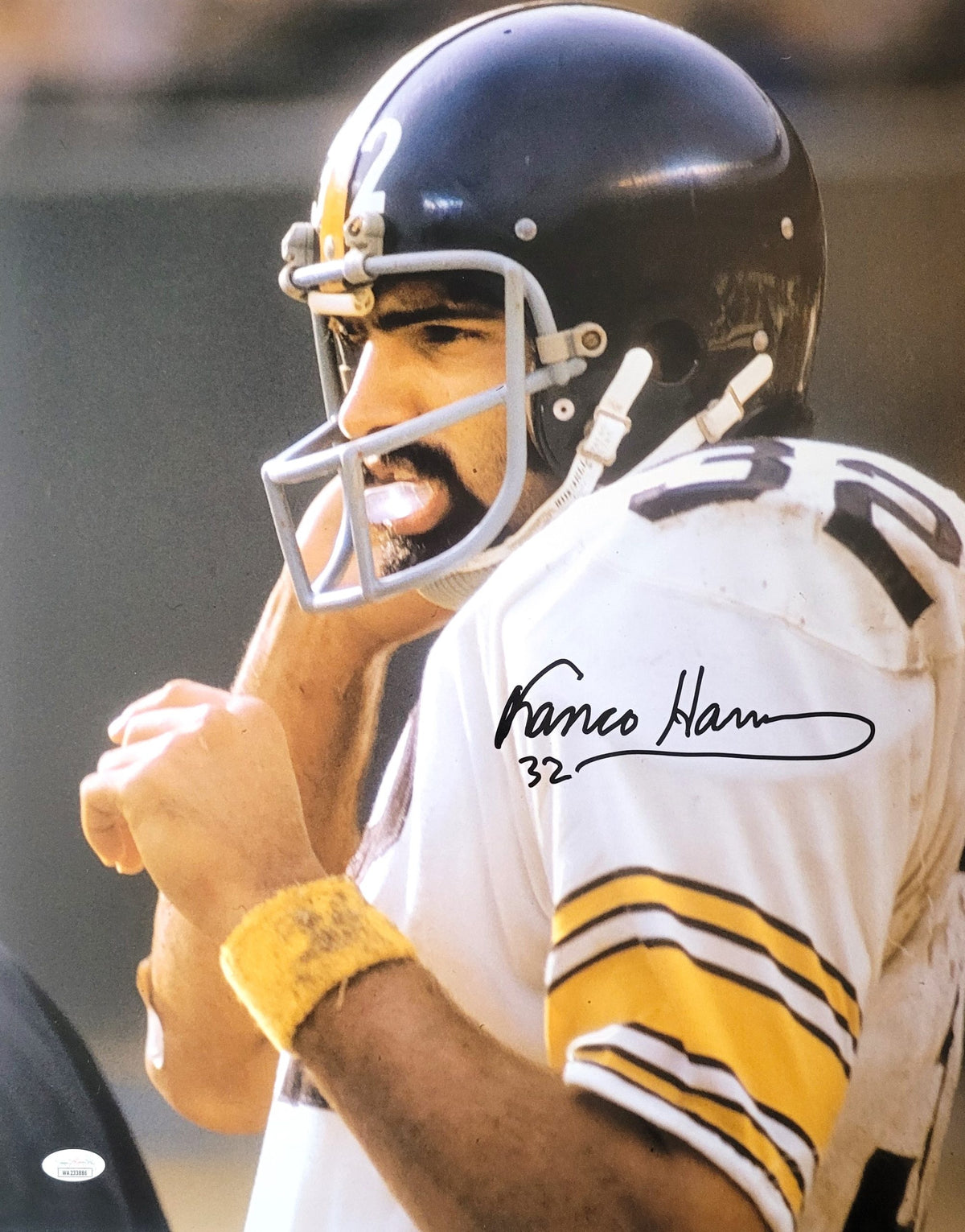 Autographed FRANCO HARRIS Pittsburgh Steelers 16x20 photo JSA