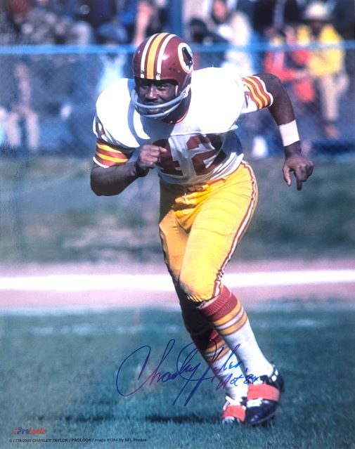 Autographed CHARLEY TAYLOR 16x20 Washington Redskins Photo