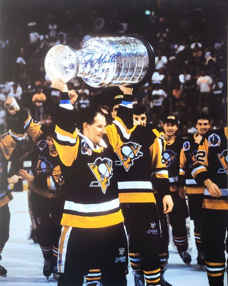 Autographed  Joey Mullen "SC 91" Pittsburgh Penguins 16x20 Photo