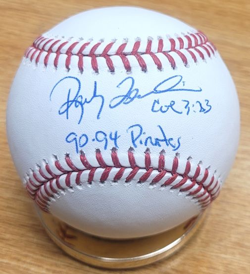 Autographed RANDY TOMLIN "90-94 Pirates" Official Major League Baseball