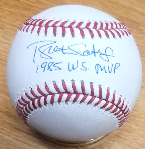 Autographed Bret Saberhagen "1985 WS MVP"  Rawlings Official Major League Baseball