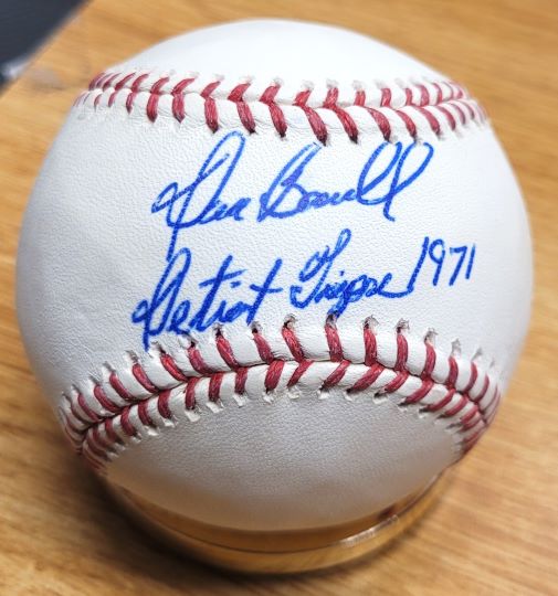 Autographed DAVE BOSWELL "Detroit Tigers 1971" Official Major League Baseball