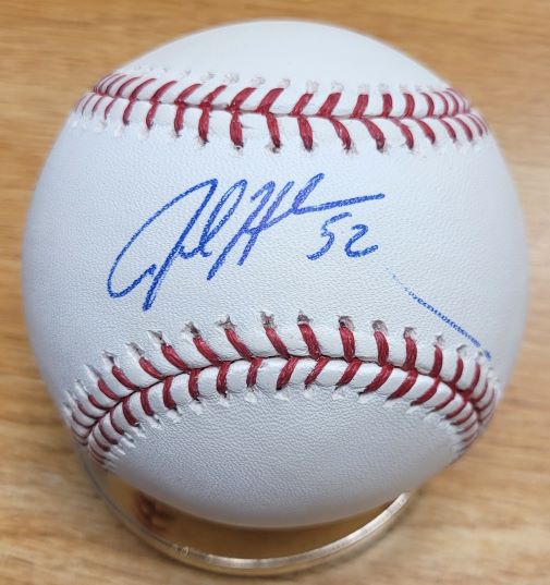 Autographed JOEL HANRAHAN Rawlings Official Major League Baseball
