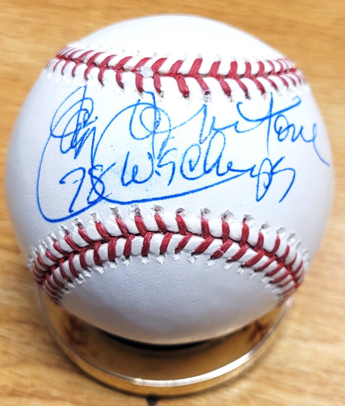 Autographed JAY JOHNSTONE "78 WS Champs" Official Major League Baseball