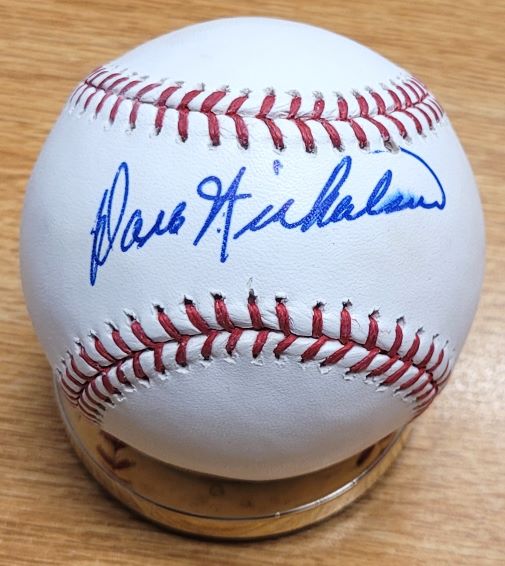 Autographed DAVE NICHOLSON Official Major League Baseball