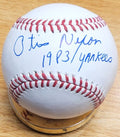 Autographed OTIS NIXON "1983 Yankees" Official Major League Baseball