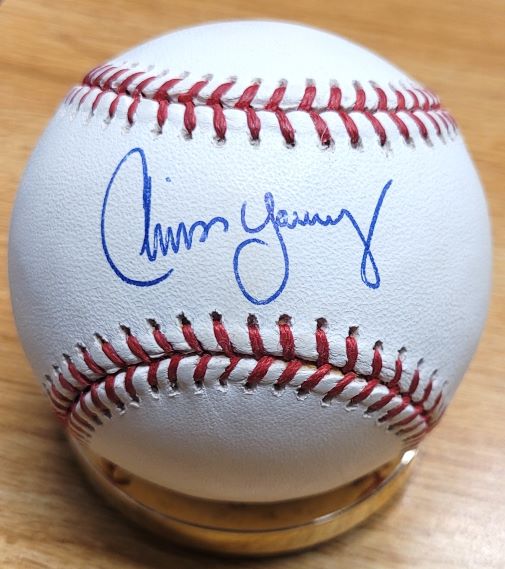 Autographed Chris Young  Rawlings Official Major League Baseball
