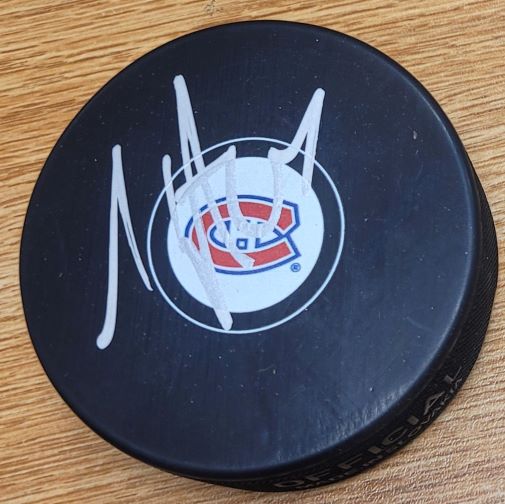 Autographed MAX PACIORETTY Montreal Canadiens Hockey Puck