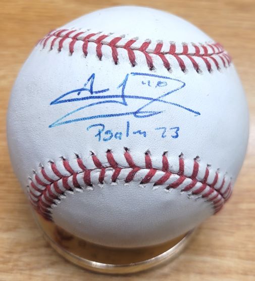 Autographed JEANMAR GOMEZ Rawlings Official Major League Baseball