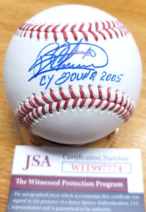 Autographed BARTOLO COLON "Cy Young 2005" Official Major League Baseball JSA