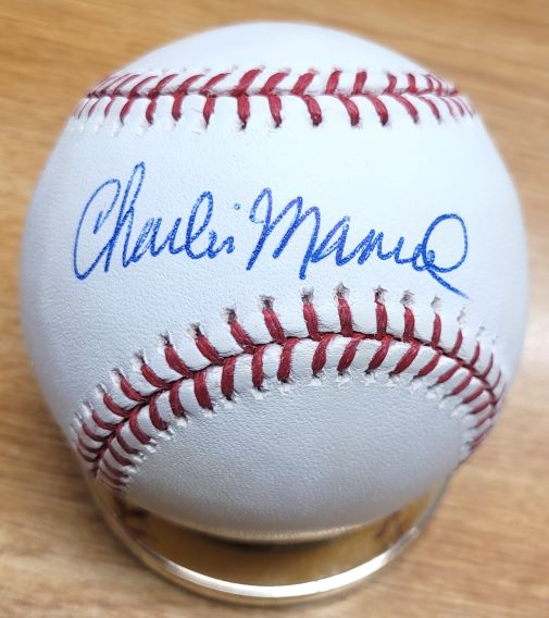 Autographed CHARLIE MANUEL Official Major League Baseball