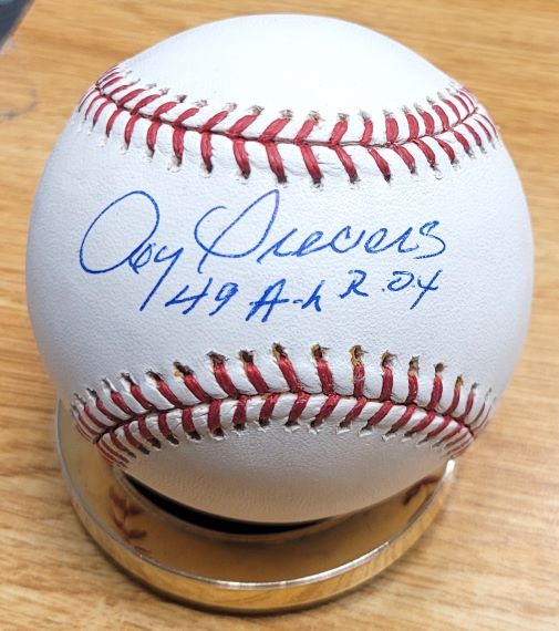 Autographed ROY SIEVERS "49 AL ROY" Official Major League Baseball