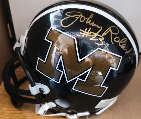 Autographed JOHNNY ROLAND University of Missouri Mini helmet