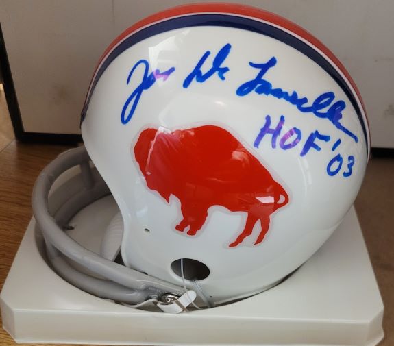 Autographed Joe DeLamielleure "HOF 03"  Buffalo Bills Mini Helmet