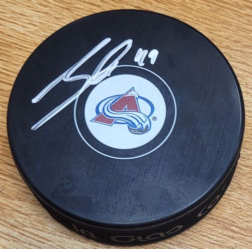 Autographed SAMUEL GIRARD Colorado Avalanche Hockey Puck