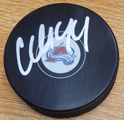 Autographed CALVIN DE HAAN Colorado Avalanche Hockey Puck