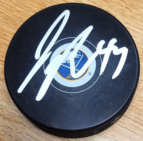 Autographed JAMES REIMER Buffalo Sabres Hockey Puck