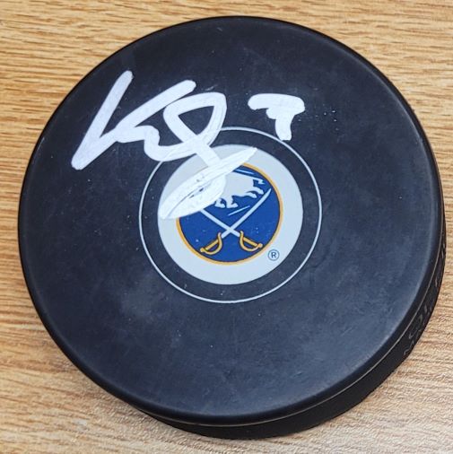 Autographed KYLE OKPOSO Buffalo Sabres Hockey Puck