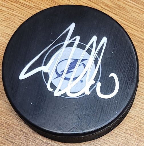 Autographed J.T. MILLER Tampa Bay Lightning Hockey Puck