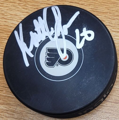 Autographed KEITH JONES Philadelphia Flyers Hockey Puck