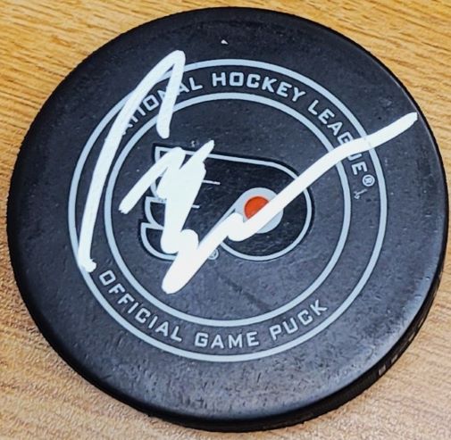 Autographed CRAIG BERUBE Philadelphia Flyers Game Hockey Puck