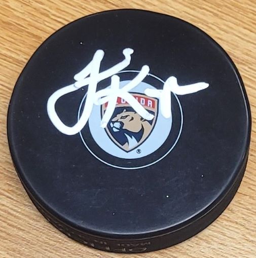 Autographed JAMIE KOMPON Florida Panthers Hockey Puck