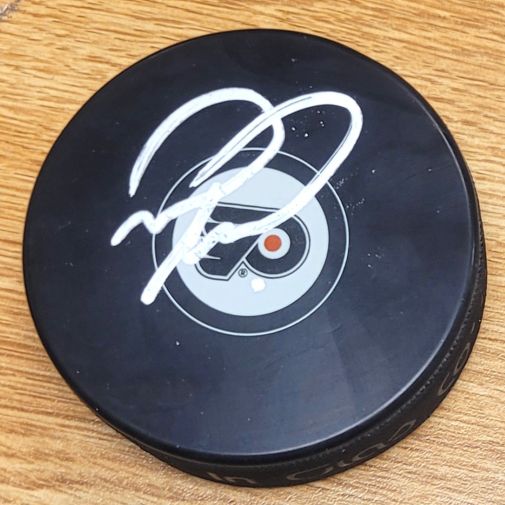 AUTOGRAPHED Mark Recchi  Philadelphia Flyers Hockey Puck