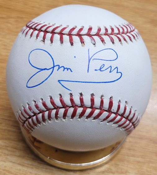 Autographed Jim Perry Official Rawlings Major League Baseball