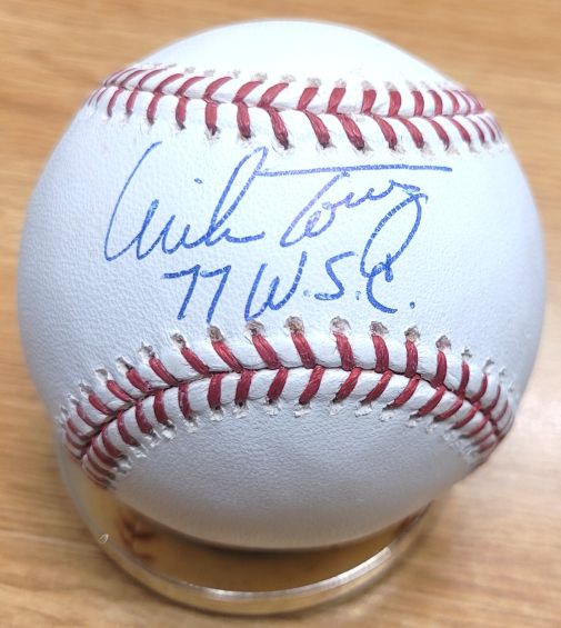 Autographed MIKE TORREZ "77 WSC" Official Major League Baseball