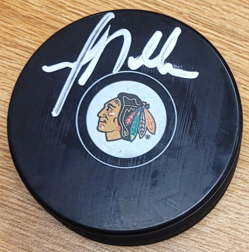 Autographed GREG MILLEN Chicago Blackhawks Hockey Puck
