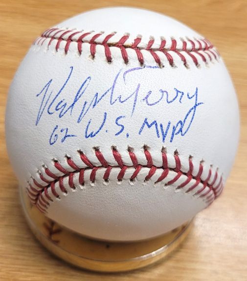 Autographed Ralph Terry "62 WS MVP" Official Major League Baseball