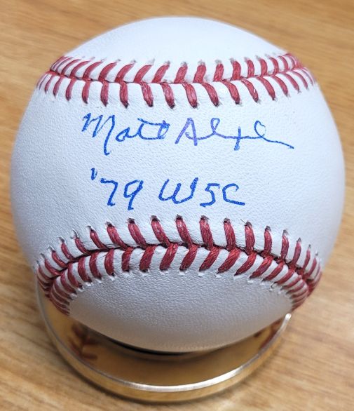 Autographed MATT ALEXANDER "79 WSC" Official Major League Baseball