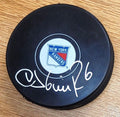 Autographed DARIUS KASPARAITIS New York Rangers Hockey Puck