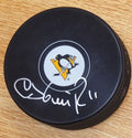 Autographed DARIUS KASPARAITIS Pittsburgh Penguins Hockey Puck