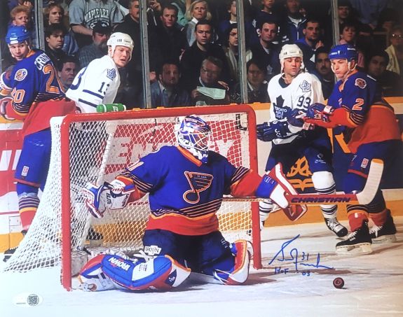 Autographed GRANT FUHR "HOF 03" 11x14 St. Louis Blues Photo JSA