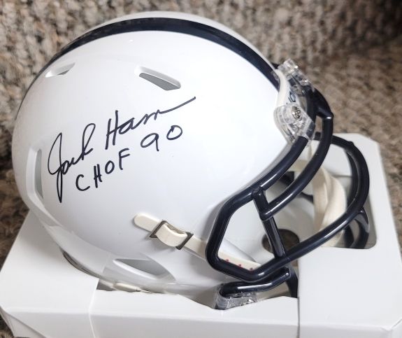 Autographed JACK HAM "CHOF 90" Penn State Mini Helmet