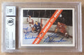Autographed Ted Lindsay and Alex Delvecchio Detroit Red Wings 1991-92 Ultimate Six Card #6 Beckett Slabbed 10