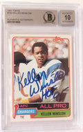 Autographed Kellen Winslow San Diego Chargers 1981 Topps Rookie card #150 Beckett Slabbed 10