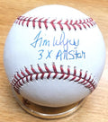 Autographed Jim Wynn "3 X All Star"  Rawlings Official Major League Baseball w/ COA