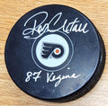 Autographed RON HEXTALL "87 Vezina" Philadelphia Flyers Hockey Puck