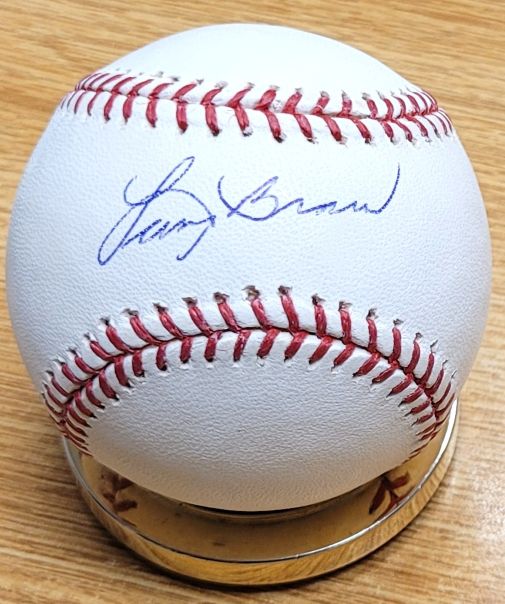 LARRY BROWN Autographed Official Major League Baseball