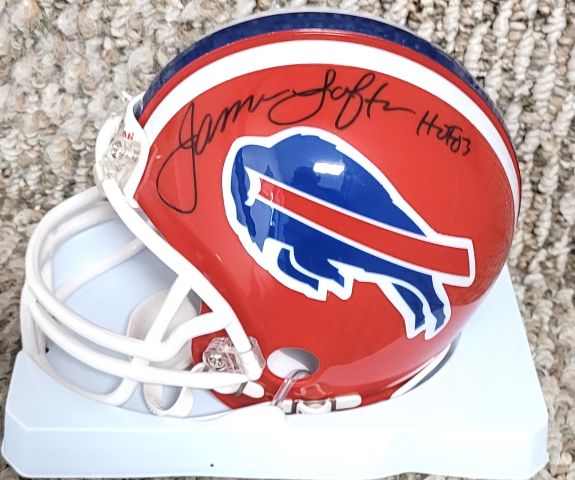 Autographed JAMES LOFTON "HOF 03"  Buffalo Bills Mini Helmet